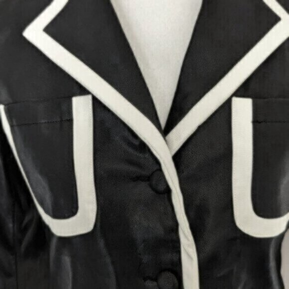 Faux leather crop moto jacket - Picture 4 of 7